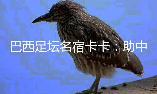 巴西足坛名宿卡卡:助中国青少年追逐“足球梦”
